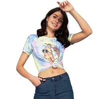 absorbing Women Cotton Lyrca Printed T-Shirt-thumb4