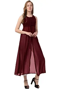 absorbing Women Fit  Flared Solid Dress-thumb1