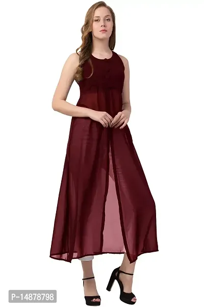 absorbing Women Fit  Flared Solid Dress-thumb2