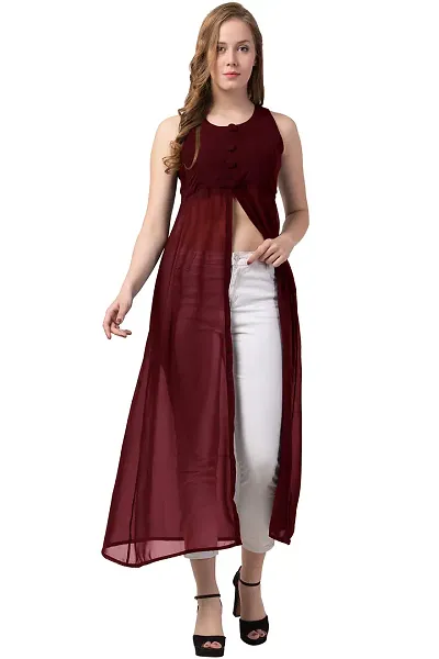 Shiva Trends Casual Sleeveless Solid Women Dress (Medium)