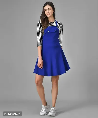 absorbing Women Pinafore Solid Dress-thumb2