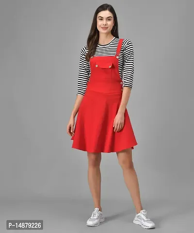 Buy absorbing Cotton Blend Striped Women Dungaree Dress with Top Online In  India At Discounted Prices