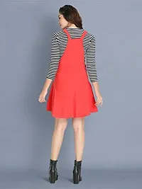 absorbing Women Pinafore Solid Dress-thumb3