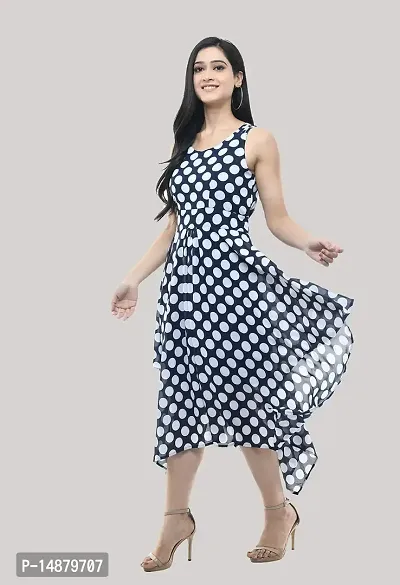absorbing Women Asymmetric Printed Dress-thumb2