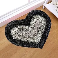 JAI DURGA HOME FURNISHING Super Soft Silky Non-Slip Heart Shape Carpet Runner, Mats for | Bedroom | Living Room | Floor | Home Decoration ( 22 X 22Inches , Red, Gold, Beige )-thumb1