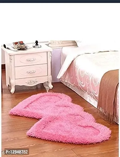 Jai Durga Home FURNISHINGSuper Soft Silky Non-Slip Heart Shape Carpet Runner, Mats for | Bedroom | Living Room | Floor | Home Decoration-thumb3
