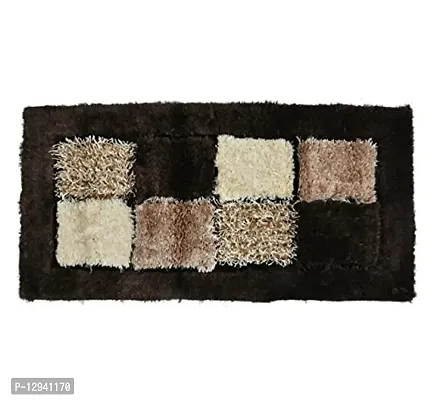 Shopgallery Furnishing Super Soft Modern Designer Polyester Soft Indoor Anti Slip Shaggy Area Rug Carpet Kalin for Dining Room, Bedroom ( 16 X 24 Inch , Multi_ 7 )-thumb0