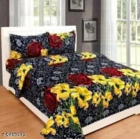 Shopgallery Cotton 144 TC Cotton Double Bedsheet with 2 Pillow Covers (Multi_01)-thumb2