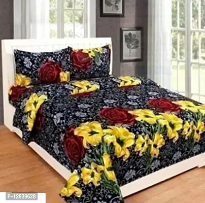 Shopgallery Cotton 144 TC Cotton Double Bedsheet with 2 Pillow Covers (Multi_08)-thumb2