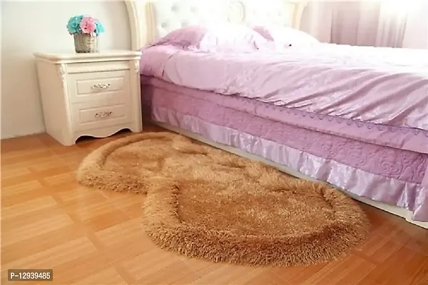 Jai Durga Home FURNISHINGSuper Soft Silky Non-Slip Heart Shape Carpet Runner, Mats for | Bedroom | Living Room | Floor | Home Decoration-thumb2