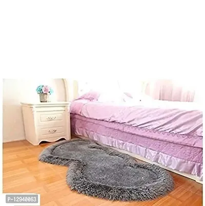 Jai Durga Home FURNISHINGSuper Soft Silky Non-Slip Heart Shape Carpet Runner, Mats for | Bedroom | Living Room | Floor | Home Decoration