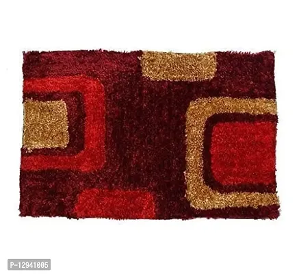 Shopgallery Furnishing Super Soft Modern Designer Polyester Soft Indoor Anti Slip Shaggy Area Rug Carpet Kalin for Dining Room, Bedroom ( 16 X 24 Inch , Multi 1 )