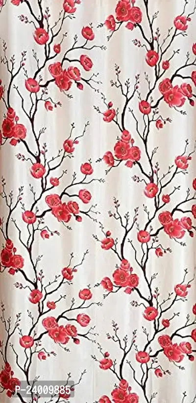 shopgallery 4 x 7 feet Red Polyester Blackout Door Curtain (Pack Of 3)-thumb2