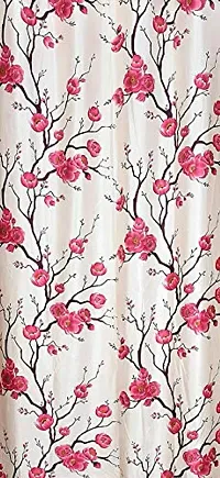 shopgallery 4 x 7 feet Pink Polyester Blackout Door Curtain (Pack Of 3)-thumb1