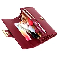 Sadia Casual Formal Clutch/Wallet/Purse for Women (Maroon)-thumb1