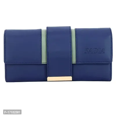 Sadia Casual Formal Clutch/Wallet/Purse for Women (Blue)-thumb0