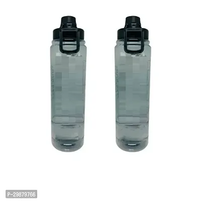 SET OF 2 Unbreakable Motivational Bottle Comes with Time Marker Drinking Reminder Leak Proof Durable BPA Free Non Toxic Gym Kids Home Office School 1000ML