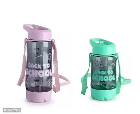 School Trendy Water Bottle Water Bottles for kids 600 ml 450 ml pack of 2-thumb0