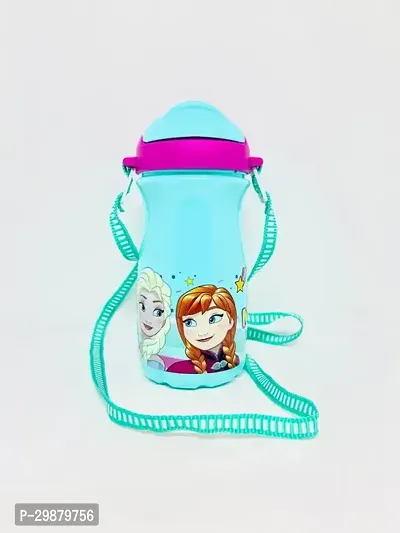 Water Bottle 600 Ml With Sipper For Kids Cute Unbreakable Freezer Safe Plastic School Sports Bottle For Girls Boys Bpa Free Bottle 1 Piece-thumb0