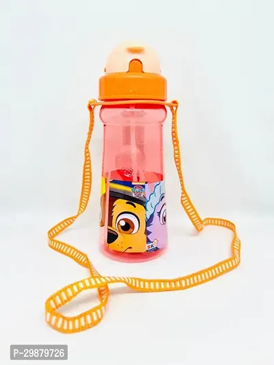 Trendy 500ML water bottle with Straw  Belt for kids School Bottle Picnic Bottle Sipper Bottle Kids waterbag Pack of 1-thumb0