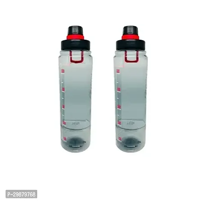 SET OF 2 Unbreakable Motivational Bottle Comes with Time Marker Drinking Reminder Leak Proof Durable BPA Free Non Toxic Gym Kids Home Office School 1000ML