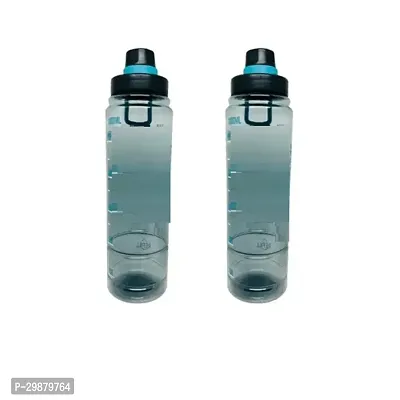 SET OF 2 Unbreakable Motivational Bottle Comes with Time Marker Drinking Reminder Leak Proof Durable BPA Free Non Toxic Gym Kids Home Office School 1000ML