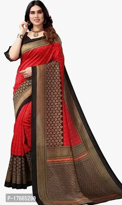 Fancy Silk Blend Saree with Blouse Piece for Women