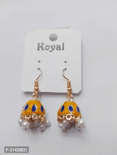 Beautiful Daily Wear Stylish Jhumkas For Girls  Women-thumb0