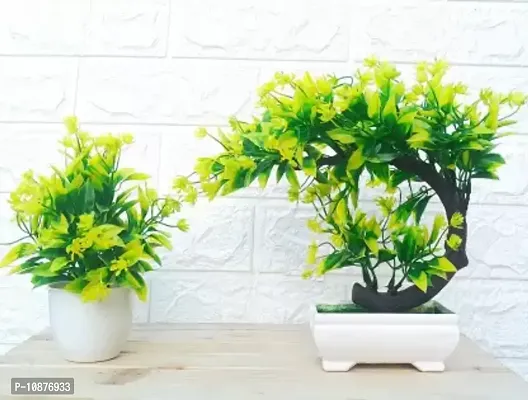 Decorative 1,Tree And With 1, Mini Plant For Table Office Living Room Indoor Bonsai Wild Artificial Plant With Pot