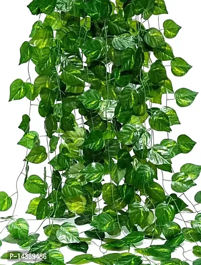 St Mart  Garland Money Plant  ,Creeper, Outdoor ,Indoor, Home,Office, Balcony, Gallery, Garden (7 feet  Pack of 4 )  Green Color  Artificial Plant-thumb0