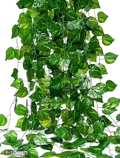 St Mart Vines Creeper Garland Hanging for Home Office Wall Indoor Outdoor Decor 7Feet Pack Of 6 Artificial Plant  (Green)