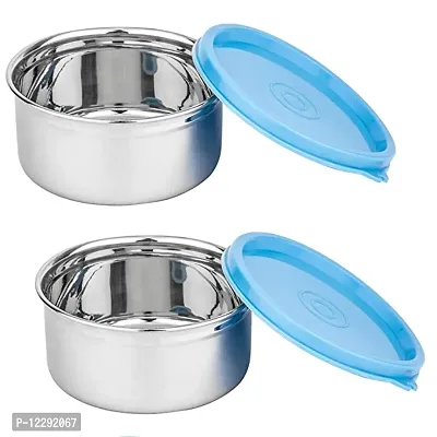 Useful Stainless Steel Container Lunchbox Tiffin -Set of 2, 400 ml each-thumb0