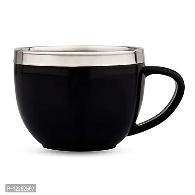 Useful Clara Stainless Steel Double Wall Travel Tea Coffee Cup Mug- 150 ml, White-thumb0