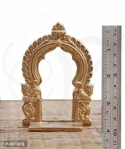 Thiruvachi (4x2.5inch), Brass Metal Prabhavali Hindu Diety Arch Frame