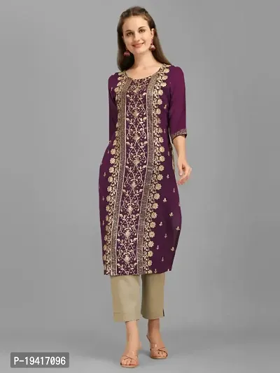 Stylish Fancy Viscose Rayon Kurta For Women-thumb0