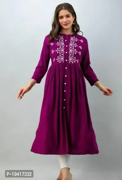 Stylish Fancy Rayon Kurta For Women-thumb0