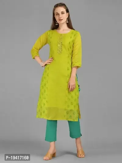 Stylish Fancy Chanderi Silk Kurta For Women-thumb0