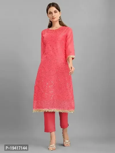 Stylish Fancy Chanderi Silk Kurta For Women-thumb0