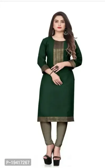 Stylish Fancy Cotton Slub Kurta For Women