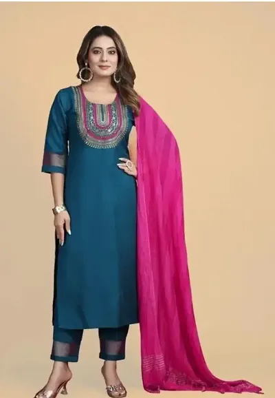 Fancy Rayon Kurta Set For Women