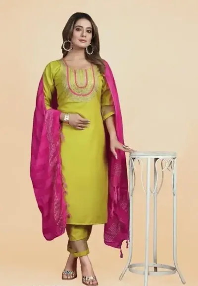 Fancy Rayon Kurta Set For Women