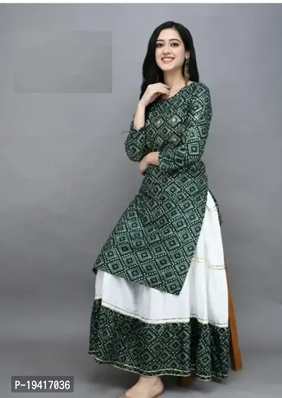 Stylish Fancy Rayon Kurta With Bottom Wear Set For Women-thumb0