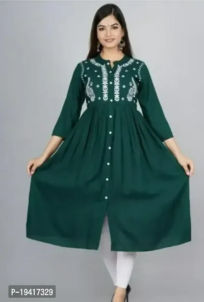 Stylish Fancy Rayon Kurta For Women-thumb0