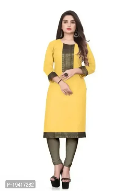 Stylish Fancy Cotton Slub Kurta For Women