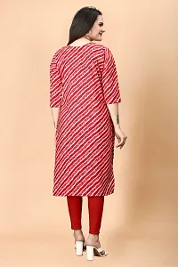 Stylish Crepe Red Printed Kurta For Women Single Pack-thumb2