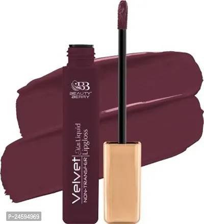 Beauty Berry Velvet Matte Non Transfer Liquid Matte Lipstick- Rich Rose, 5 ml-thumb0