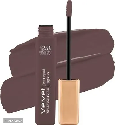 Beauty Berry Velvet Matte Non Transfer Liquid Matte Lipstick- Spiced Brown, 5 ml