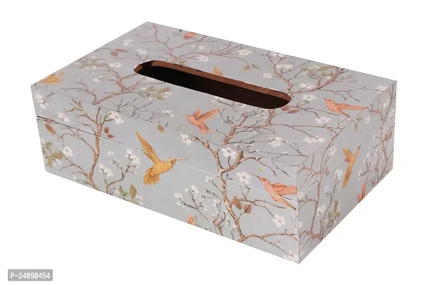 Tissue Box Holder Set Of 6 Coaster Combo | Tissue Paper Holder Box Case | Tissue Holder Dispenser Organizer |Wooden Resin For | 9 X 5 X 3 Inches