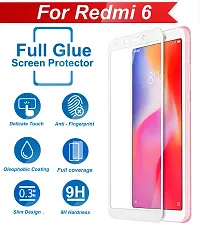Knotyy Edge to Edge Tempered Glass for Redmi 6 (White) - Full Screen Coverage-thumb4
