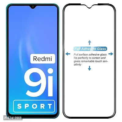 Knotyy Tempered Glass Screen Protector Compatible for Redmi 9i Sport with Edge to Edge Coverage for Redmi 9i Sport - (Black, pack of 2)-thumb4